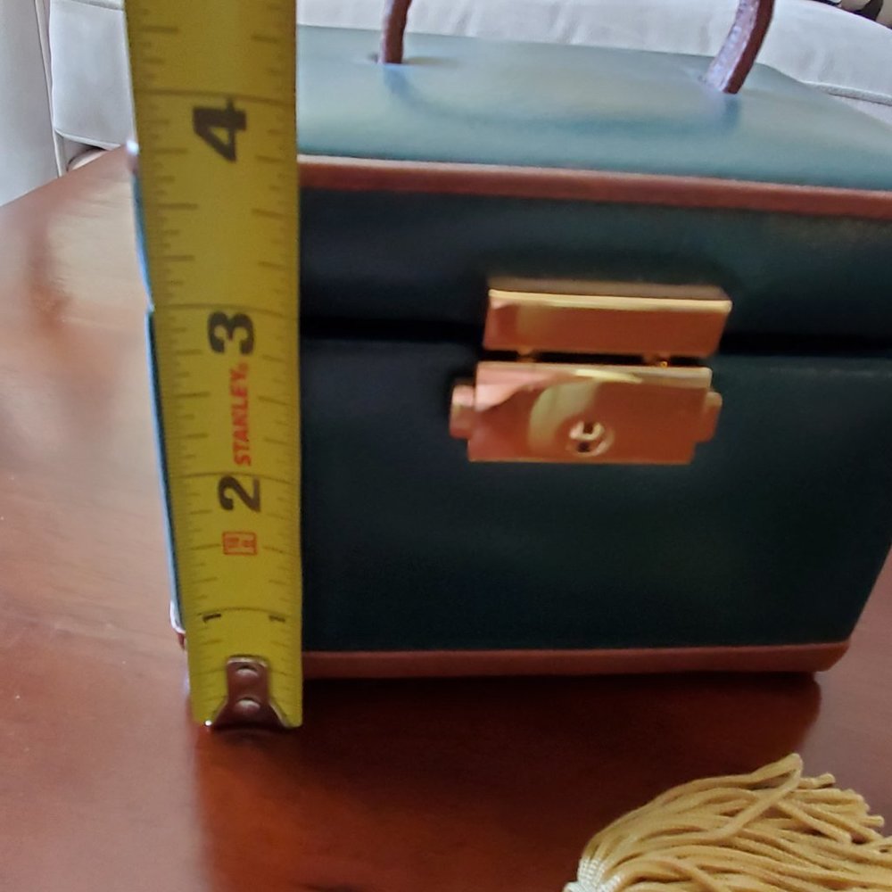 Talbots Mini Jewelry Leather Suitcase Travel Bag - NWOT